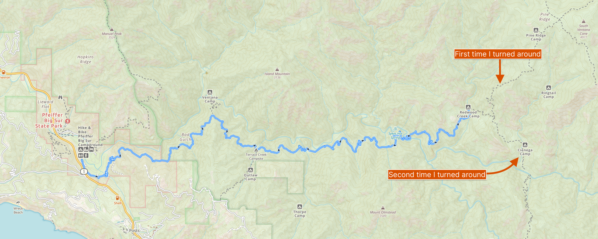 Sykes Hot Springs: Backpacking Pine Ridge Trail to Big Sur Hot Springs